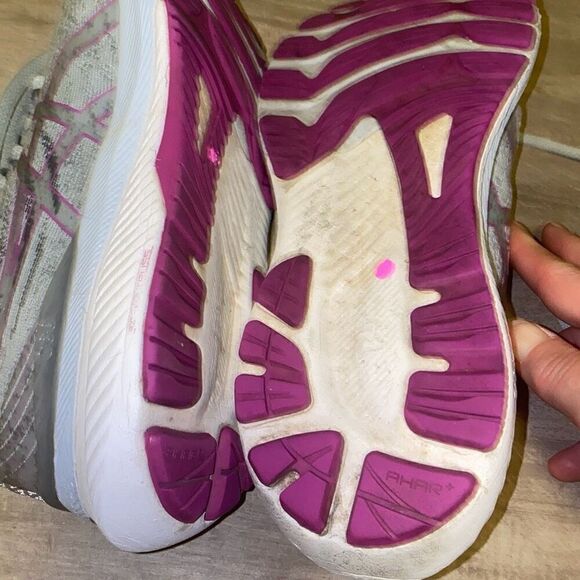 ASICS Gel Kayano 29 Running Shoes Grey Piedmont Grey Purple Orchid Size 8 - Picture 10 of 11